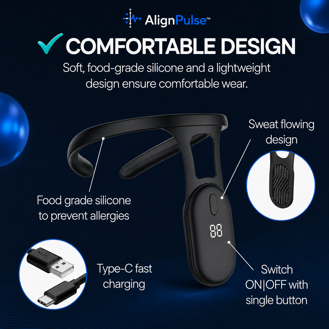 AlignPulse™ Smart Posture Trainer