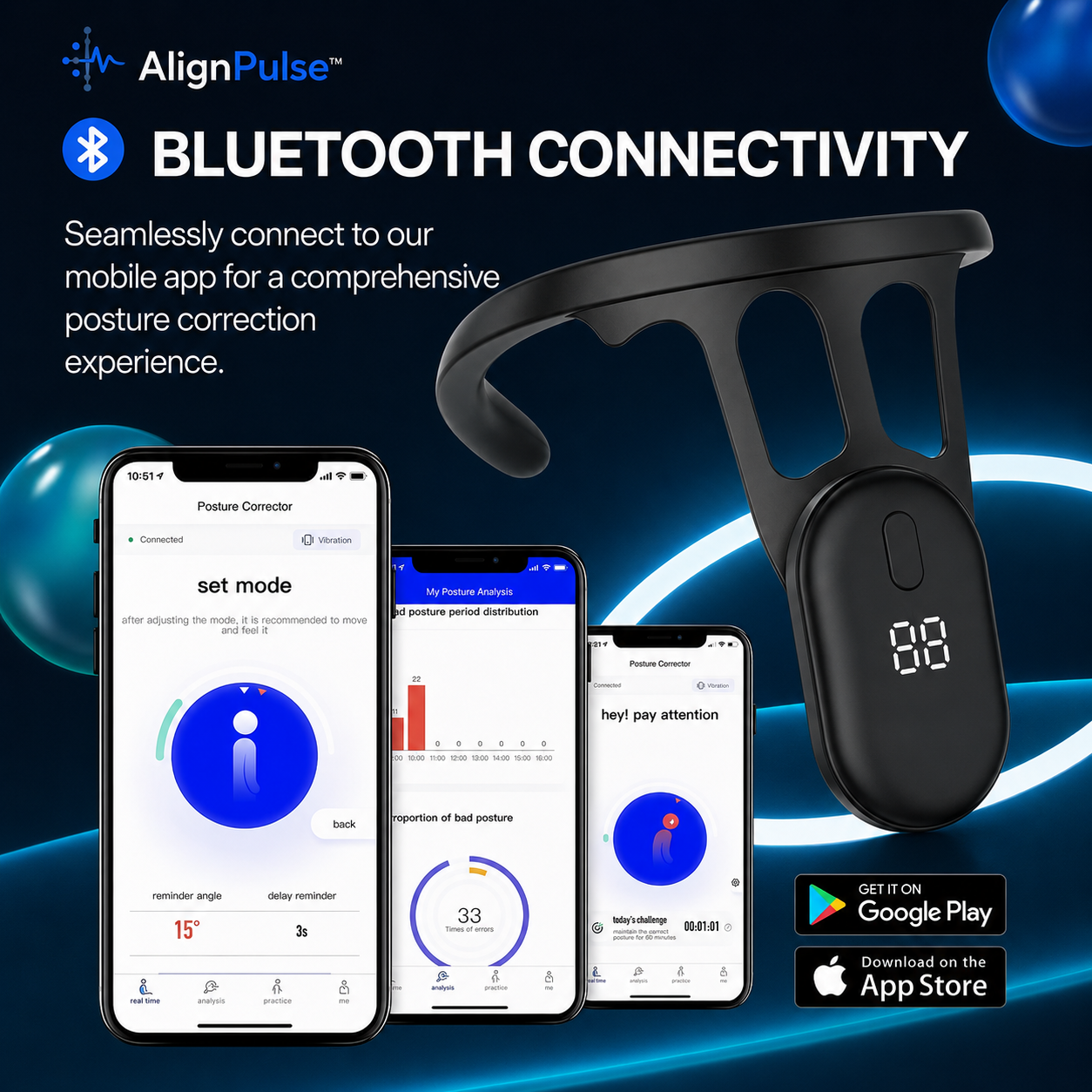 AlignPulse™ Smart Posture Trainer